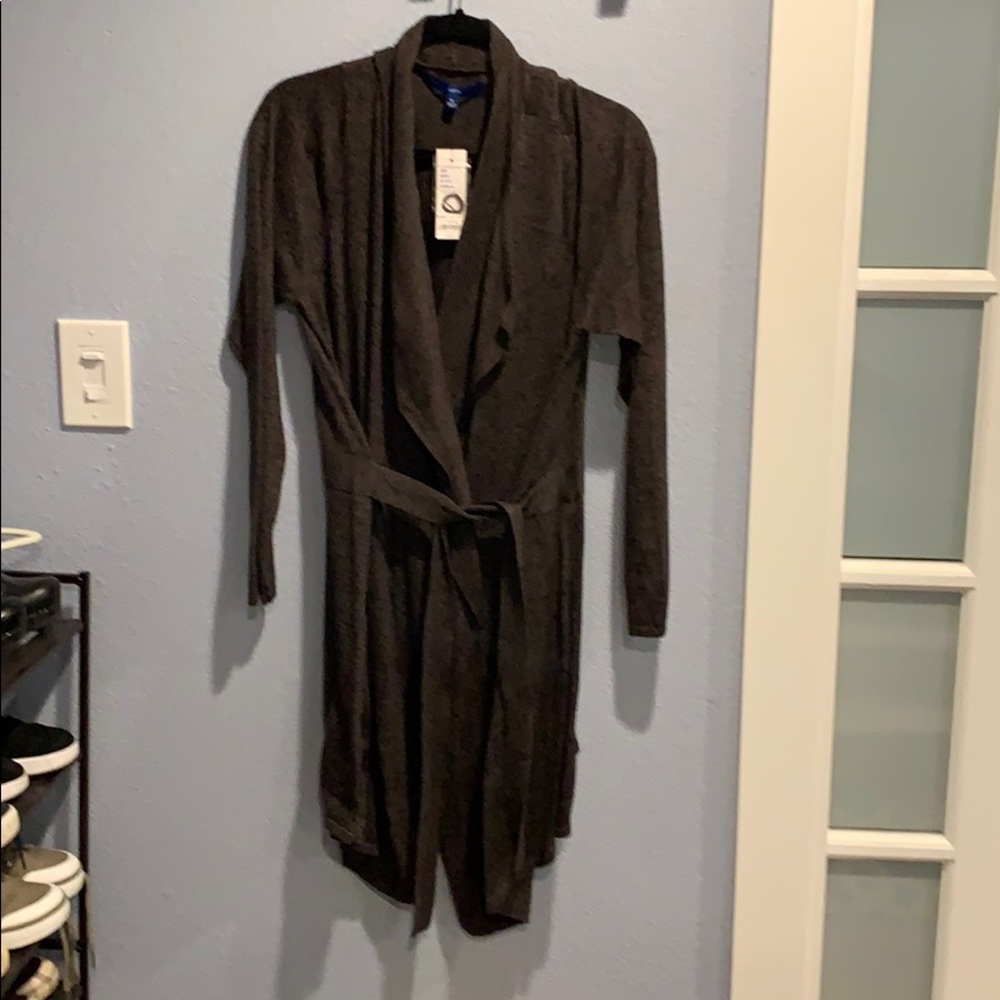 NWT Long Brown Women’s Wrap Around Sweater